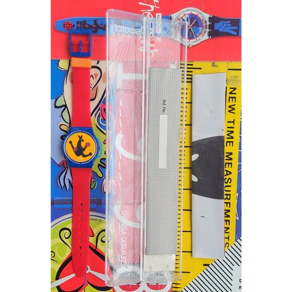 Swatch Artist Watch BOXING GN163 1996 Standard Gents Rare Swiss Made Quartz - Picture 9 of 9